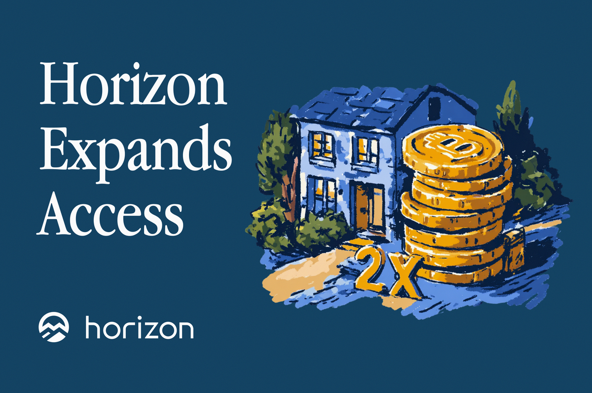 Horizon Expands Access: Expanded Terms Let More Homeowners Stack Bitcoin